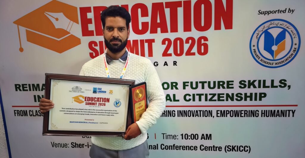 Ikkz Ikbal Represents Maryam Memorial Institute at Education Summit 2026 in Srinagar