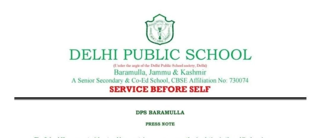DPS Baramulla Issues Clarification, Calls for Calm Amid Controversy